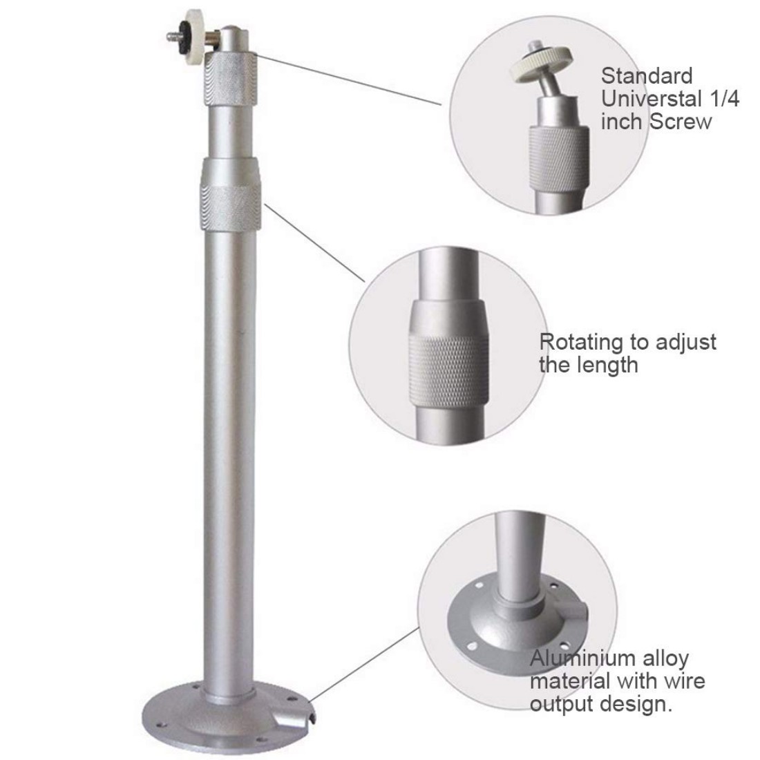 UKPlus UK105B 0.6120CM Universal Projector Adjustable Ceiling Mount