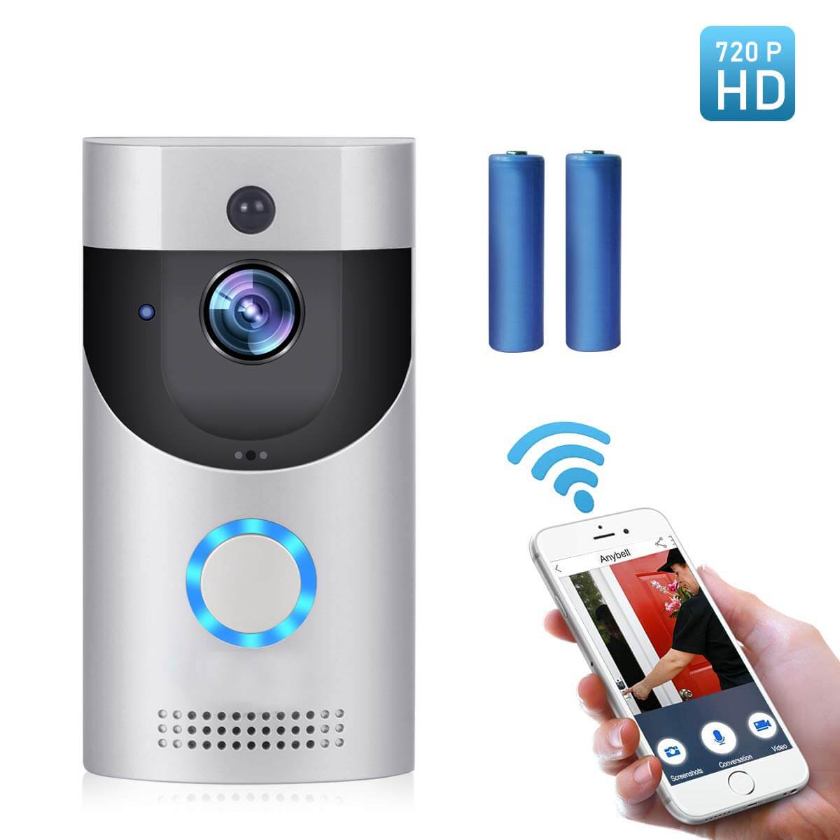 UK7064 UKPLUS WiFi Smart Video Wireless Doorbell UKPLUS