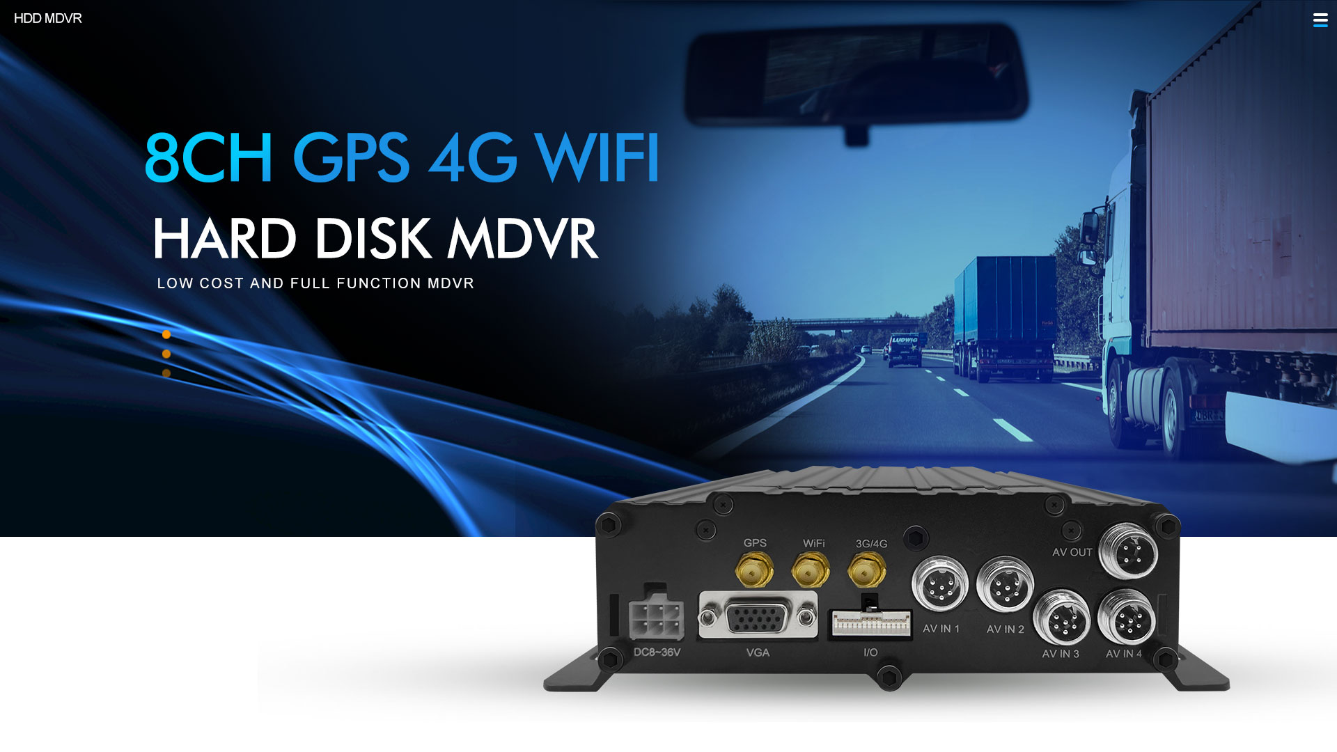 UK-1004-MDVR-K UKPLUS Mobile DVR kit surveillance system with GPS 4G WiFi 4 cameras and 7 inch LCD screen